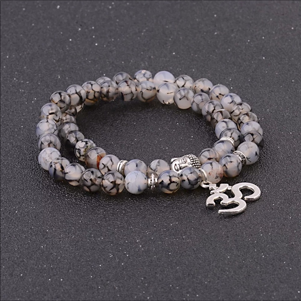 Meditation mala gemstone bracelet - Picture 3 of 6